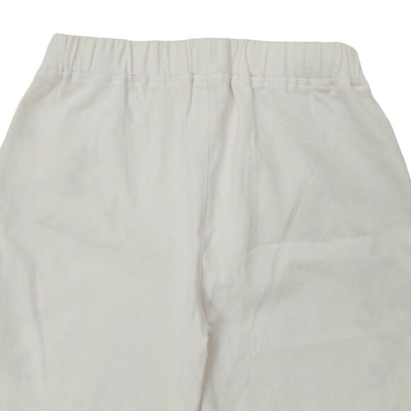 Umgee Wide Leg Crop Pants Womens Large White Floral Embroidered High Rise Cotton - Picture 8 of 10